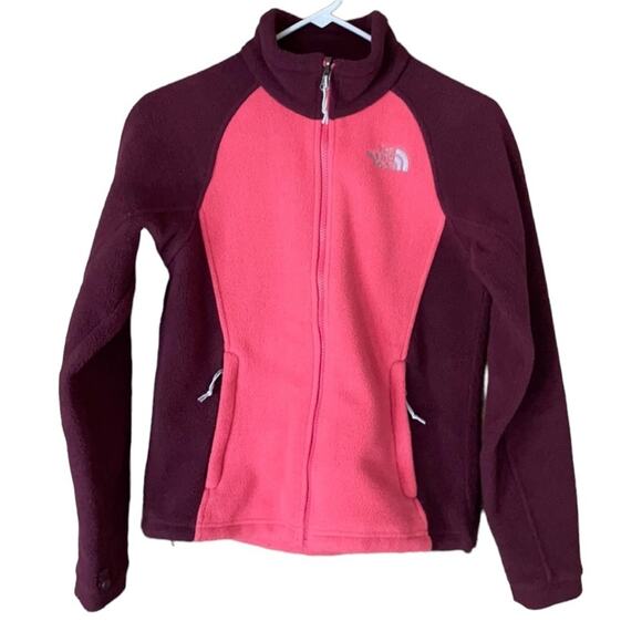 The North Face Khumbu Pink Burgundy Fleece Full Zip Jacket Size XS - Picture 1 of 11